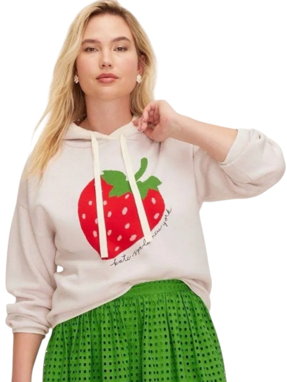 EUC KATE SPADE x TARGET Pink Strawberry Knit Hoodie XL